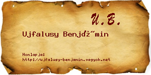 Ujfalusy Benjámin névjegykártya