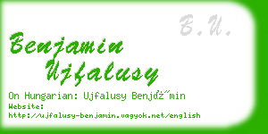 benjamin ujfalusy business card